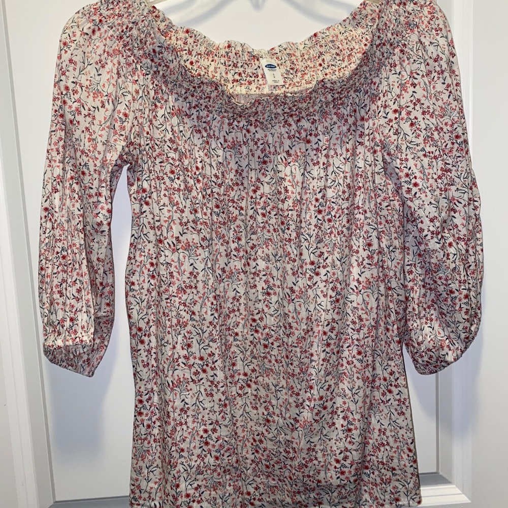 Off shoulder flowered top